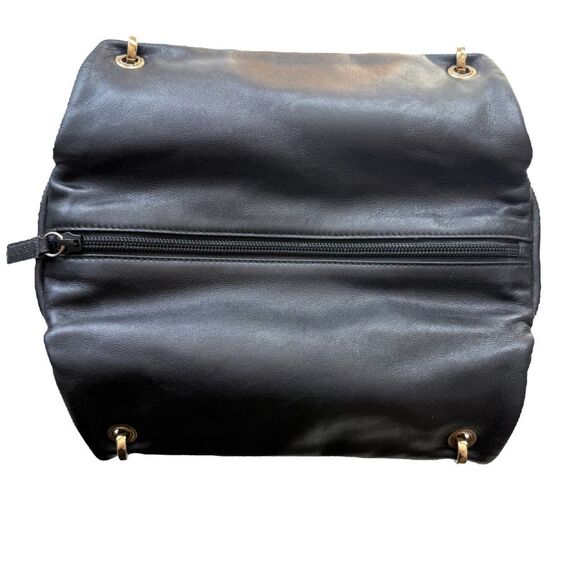 Vintage Gucci Bamboo Top Handle Bag Authentic – Black Leather, Peeling Interior - Picture 8 of 14